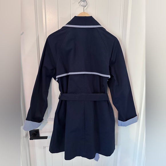 Crown & Ivy Women's Navy Blue Trench Coat Sz XL - Picture 4 of 12